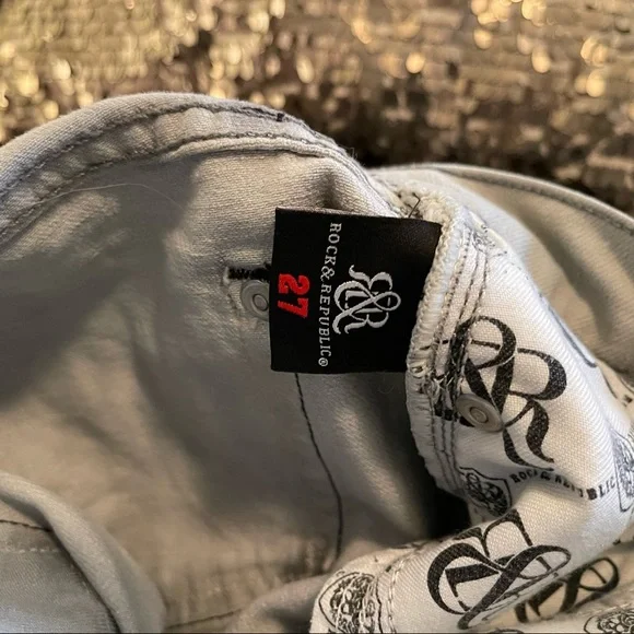 Vintage Rock & Republic straight jean bling pockets gray - Picture 5 of 6